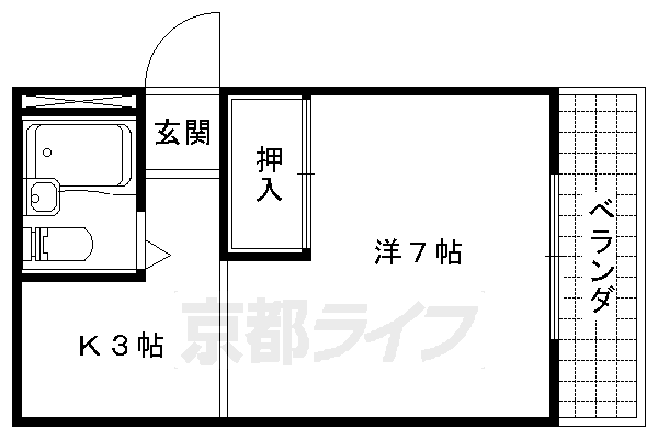 京都府京都市山科区川田欠ノ上 椥辻駅 1K マンション 賃貸物件詳細
