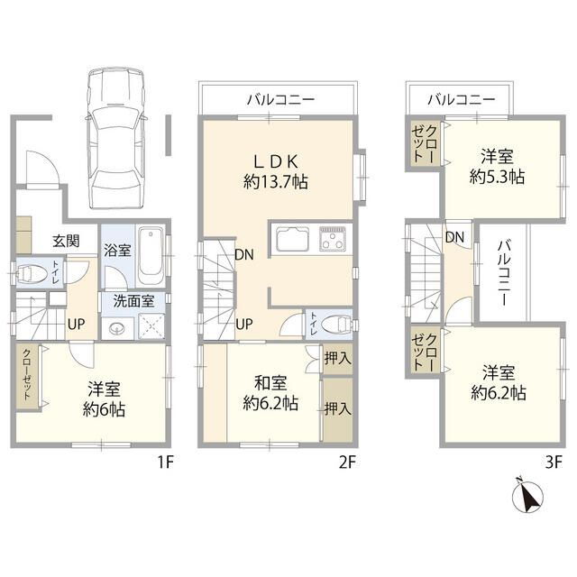 板橋区中丸町住宅 4LDK 賃貸物件詳細