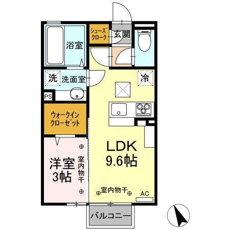 栃木県小山市大字雨ケ谷 小山駅 1LDK アパート 賃貸物件詳細