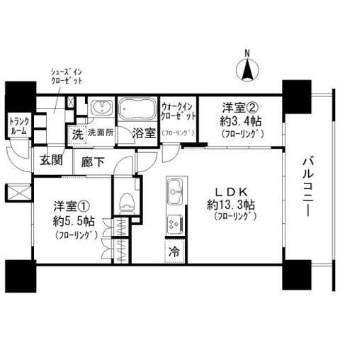 福岡県福岡市中央区荒戸１ 大濠公園駅 2LDK マンション 賃貸物件詳細