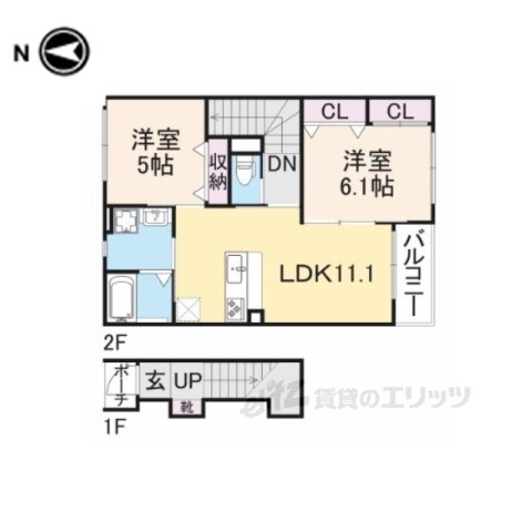 奈良県天理市田町 天理駅 2LDK アパート 賃貸物件詳細