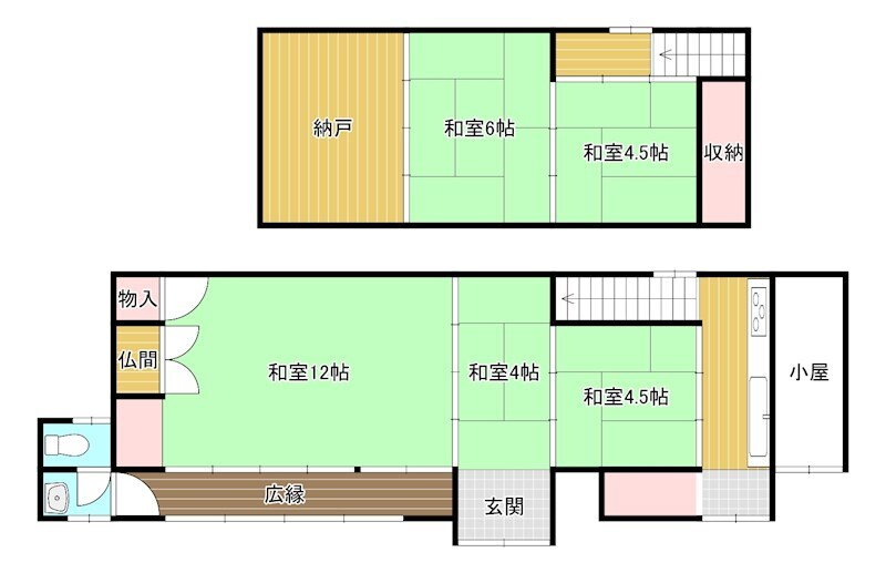 平松町借家 5DK 賃貸物件詳細