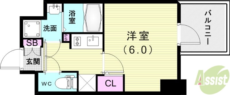 兵庫県神戸市中央区中山手通２ 三ノ宮駅 1K マンション 賃貸物件詳細