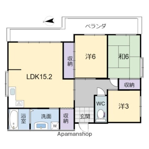 ホレストタウンビル 4階 2SLDK 賃貸物件詳細