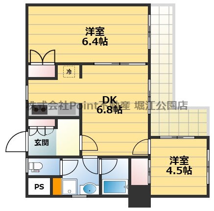 大阪府大阪市中央区島之内２ なんば駅 2DK マンション 賃貸物件詳細