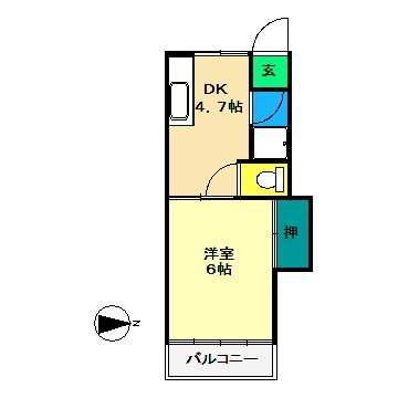 高知県高知市鴨部 旭駅前通駅 1DK マンション 賃貸物件詳細