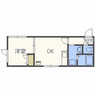 北海道札幌市北区北二十八条西５ 北３４条駅 1DK アパート 賃貸物件詳細