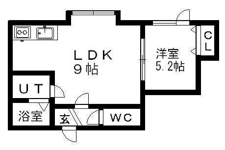 北海道札幌市白石区北郷八条３ 白石駅 1LDK アパート 賃貸物件詳細