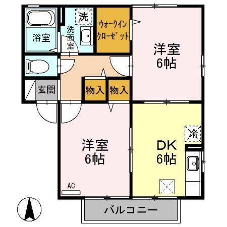 群馬県高崎市中泉町 井野駅 2DK アパート 賃貸物件詳細