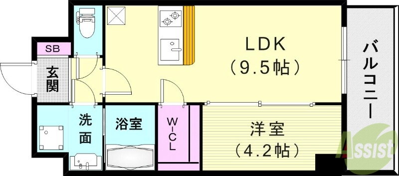 兵庫県神戸市兵庫区新開地４ 高速神戸駅 1LDK マンション 賃貸物件詳細