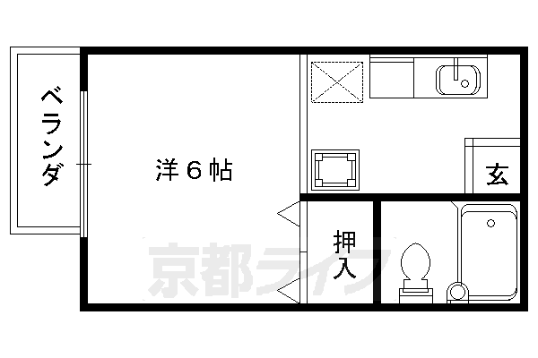 京都府京都市右京区山ノ内赤山町 西院駅 1K アパート 賃貸物件詳細