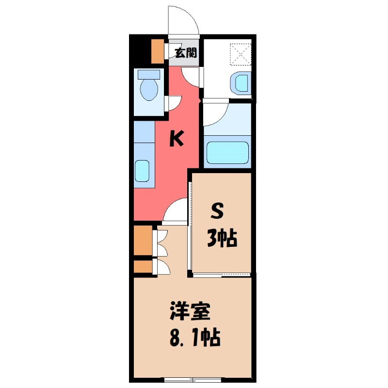 群馬県前橋市川原町２ 群馬総社駅 1SK マンション 賃貸物件詳細