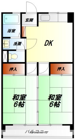 明和コーポ 3階 2DK 賃貸物件詳細