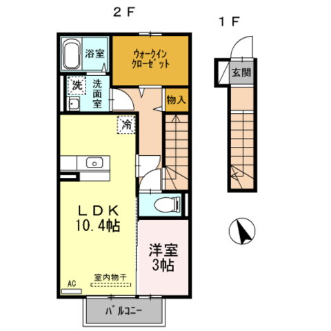 大分県中津市大字角木 中津駅 1LDK アパート 賃貸物件詳細