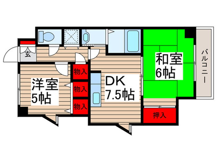 モンシャトー松戸 2階 2DK 賃貸物件詳細