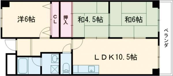 大阪府寝屋川市三井南町 香里園駅 3LDK マンション 賃貸物件詳細