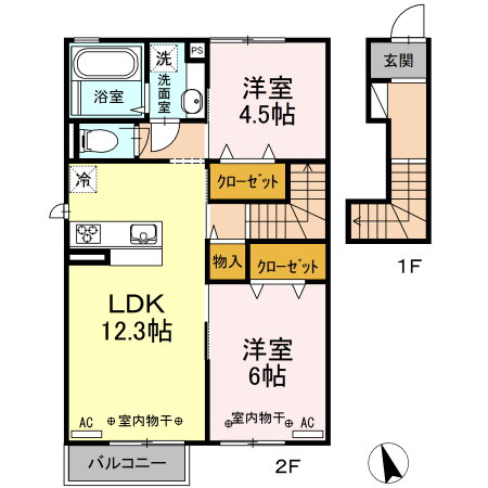 岩手県盛岡市東仙北２ 仙北町駅 2LDK アパート 賃貸物件詳細