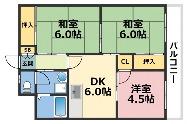 大阪府東大阪市長栄寺 ＪＲ河内永和駅 3DK マンション 賃貸物件詳細