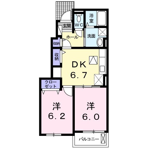 鹿児島県鹿児島市紫原５ 郡元駅 2DK アパート 賃貸物件詳細