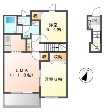 三重県度会郡玉城町下田辺 田丸駅 2LDK アパート 賃貸物件詳細