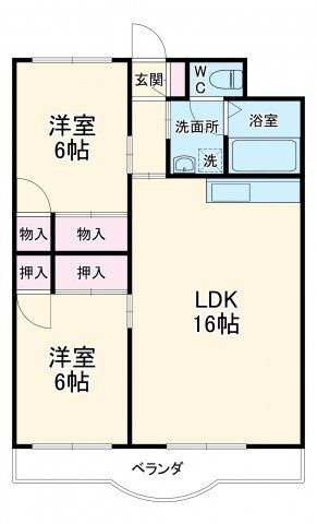 ビラ高千穂 1階 2LDK 賃貸物件詳細