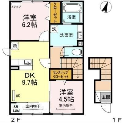 鹿児島県いちき串木野市別府 神村学園前駅 2DK アパート 賃貸物件詳細