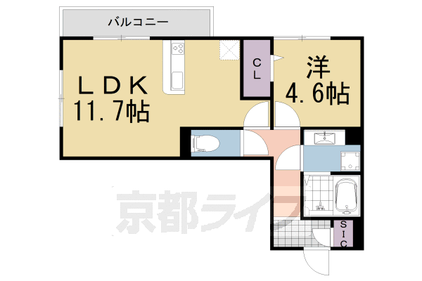 京都府城陽市市辺柿木原 山城青谷駅 1LDK アパート 賃貸物件詳細