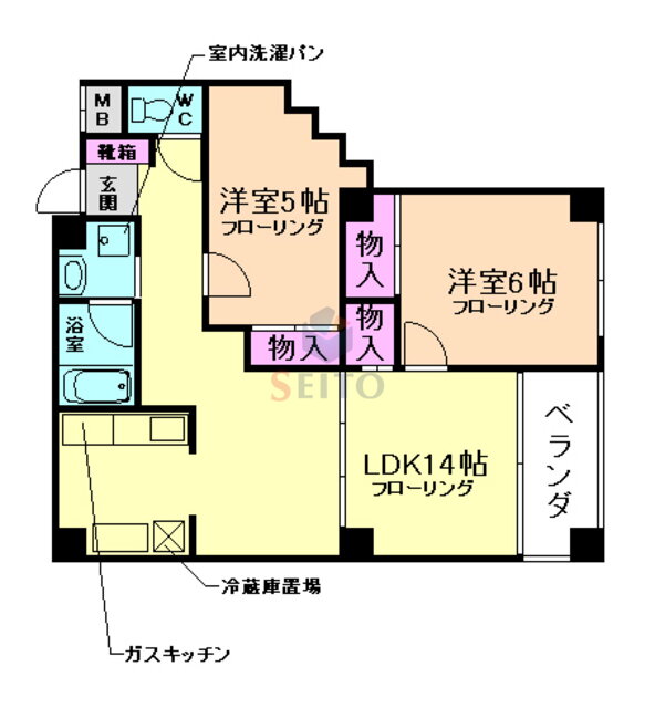 メゾン刀根山 2階 2LDK 賃貸物件詳細