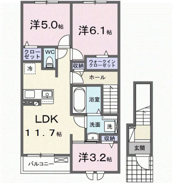 鳥取県倉吉市福守町 倉吉駅 3LDK アパート 賃貸物件詳細