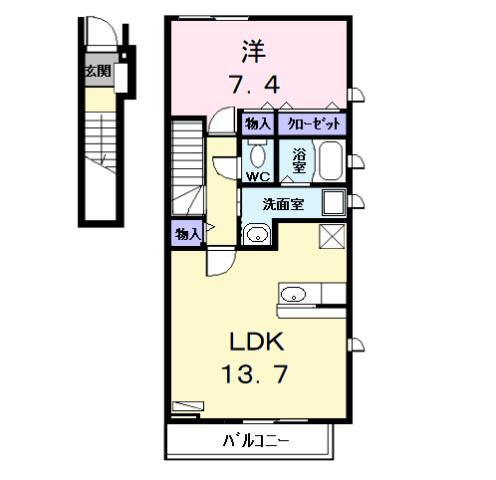 愛知県名古屋市中川区上流町２ 南荒子駅 1LDK アパート 賃貸物件詳細