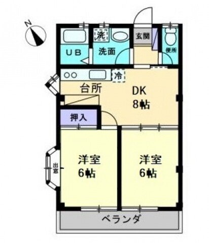 岡山県倉敷市茶屋町 茶屋町駅 2LDK アパート 賃貸物件詳細