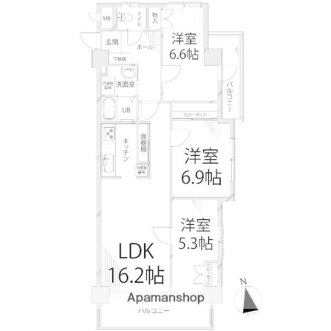 兵庫県姫路市南八代町 姫路駅 3LDK マンション 賃貸物件詳細