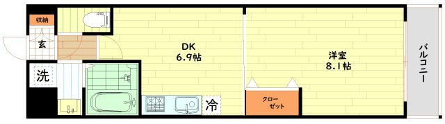 大阪府大阪市福島区海老江１ 海老江駅 1DK マンション 賃貸物件詳細