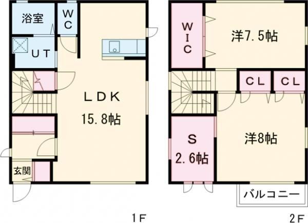 群馬県高崎市中居町２ 倉賀野駅 2LDK 一戸建て 賃貸物件詳細