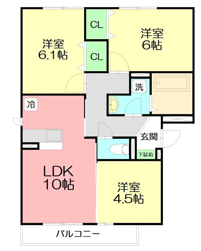 神奈川県平塚市山下 大磯駅 3LDK アパート 賃貸物件詳細