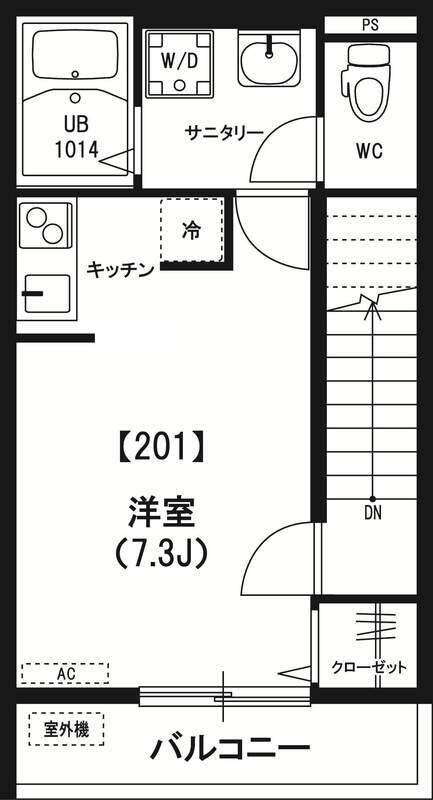 リブリ・ＡＬＰＳ 2階 ワンルーム 賃貸物件詳細