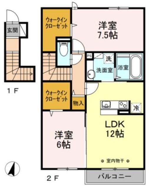 東京都武蔵村山市神明３ 上北台駅 2LDK アパート 賃貸物件詳細