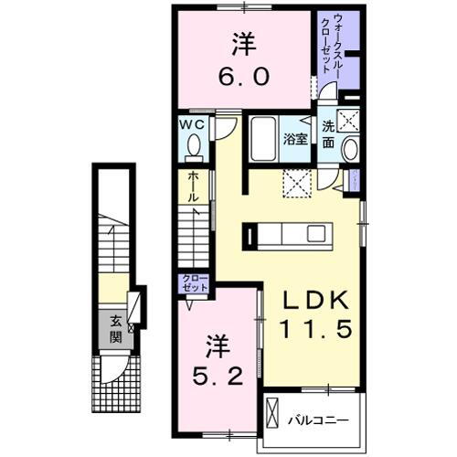 栃木県下野市仁良川 自治医大駅 2LDK アパート 賃貸物件詳細