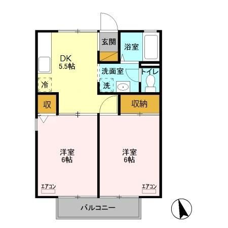 群馬県高崎市上中居町 高崎駅 2DK アパート 賃貸物件詳細
