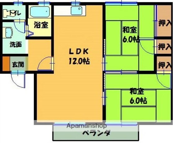 熊本県熊本市南区薄場１ 西熊本駅 2LDK アパート 賃貸物件詳細