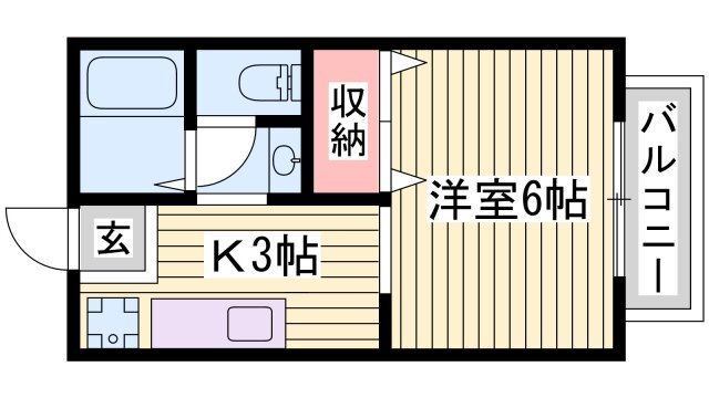 兵庫県姫路市御立中７ 姫路駅 ワンルーム アパート 賃貸物件詳細