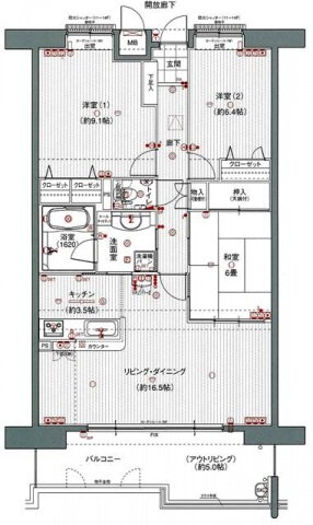 ジェイシティ宇品西ベイタウン 1階 3LDK 賃貸物件詳細