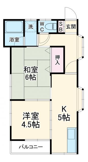 神奈川県川崎市中原区下沼部 武蔵小杉駅 2K アパート 賃貸物件詳細