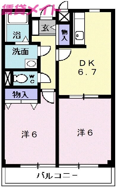 三重県桑名市大字小泉 桑名駅 2DK アパート 賃貸物件詳細