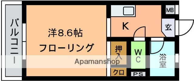 福岡県福岡市城南区片江４ 福大前駅 1K マンション 賃貸物件詳細