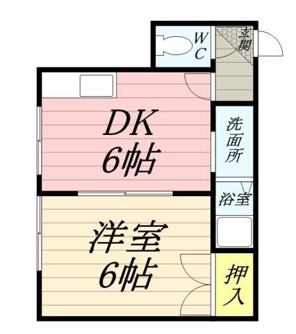 北海道札幌市白石区本通２丁目北 白石駅 1DK アパート 賃貸物件詳細