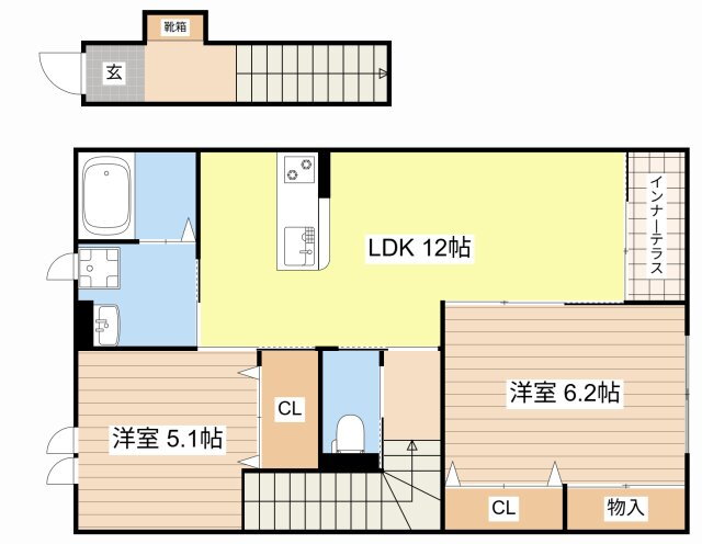 滋賀県大津市下阪本２ 唐崎駅 2LDK アパート 賃貸物件詳細