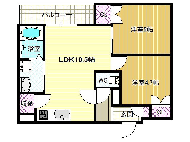 大阪府柏原市田辺１ 河内国分駅 2LDK アパート 賃貸物件詳細