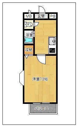 福岡県福岡市南区塩原１ 竹下駅 1K マンション 賃貸物件詳細