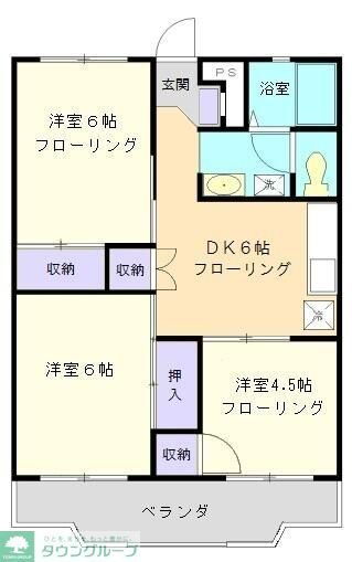 コーポ春花 3階 3DK 賃貸物件詳細